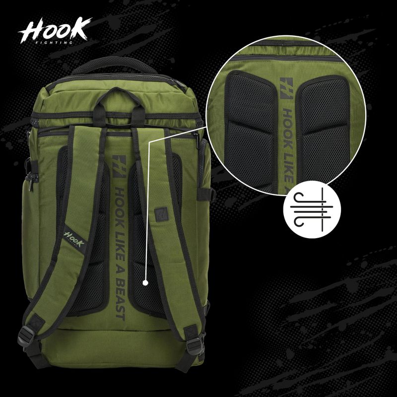 Hátizsák HOOK FIGHTING Training 2w1 Duffel Bag 30 l zöld 18