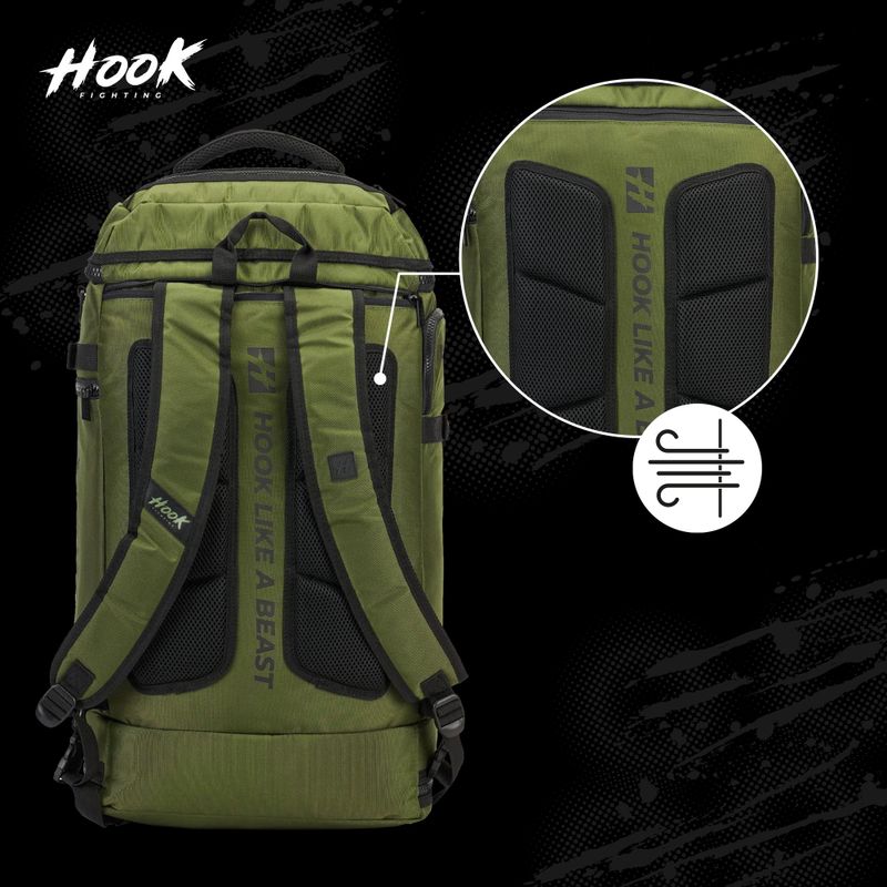 Hátizsák HOOK FIGHTING Camp 2w1 Duffel Bag 41 l zöld 19