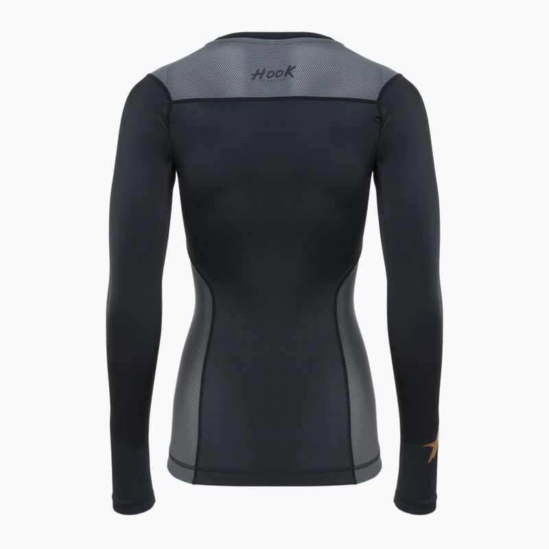 Női hosszú ujjú Rashguard HOOK FIGHTING Base fekete 8