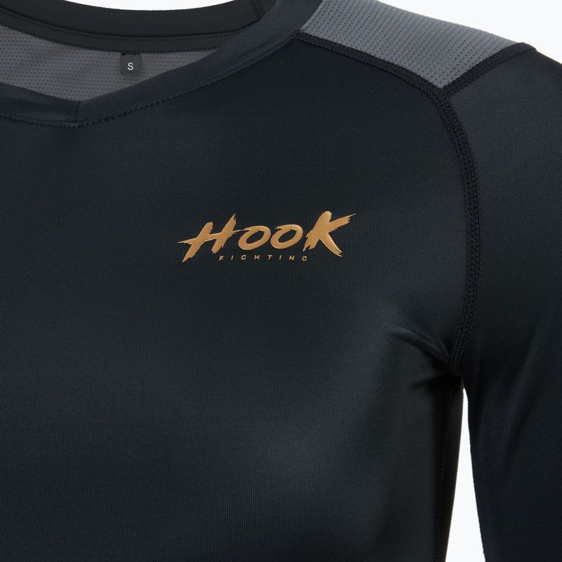 Női hosszú ujjú Rashguard HOOK FIGHTING Base fekete 9