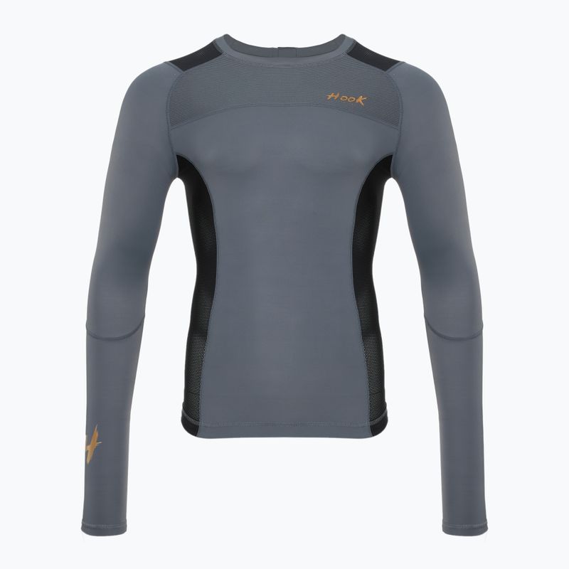 Férfi hosszú ujjú Rashguard HOOK FIGHTING Base fekete 8