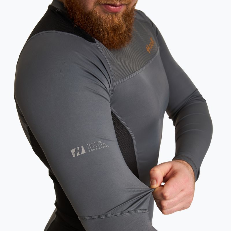 Férfi hosszú ujjú Rashguard HOOK FIGHTING Base fekete 6