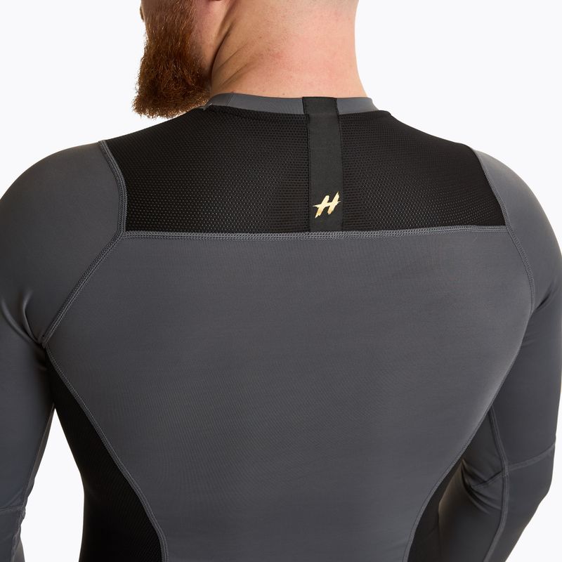 Férfi hosszú ujjú Rashguard HOOK FIGHTING Base fekete 7