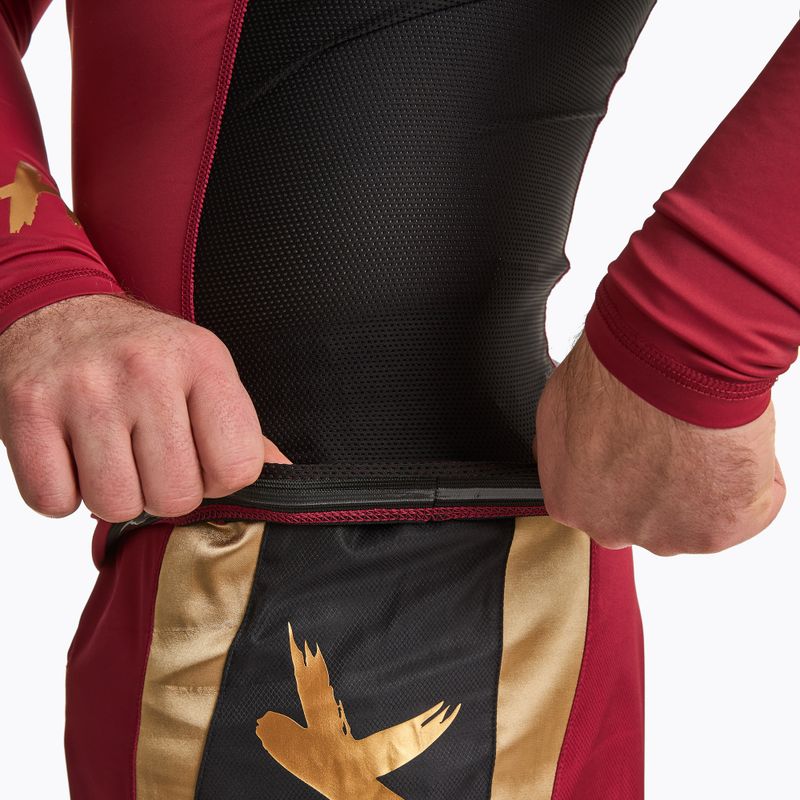 Férfi hosszú ujjú Rashguard HOOK FIGHTING Base piros 7