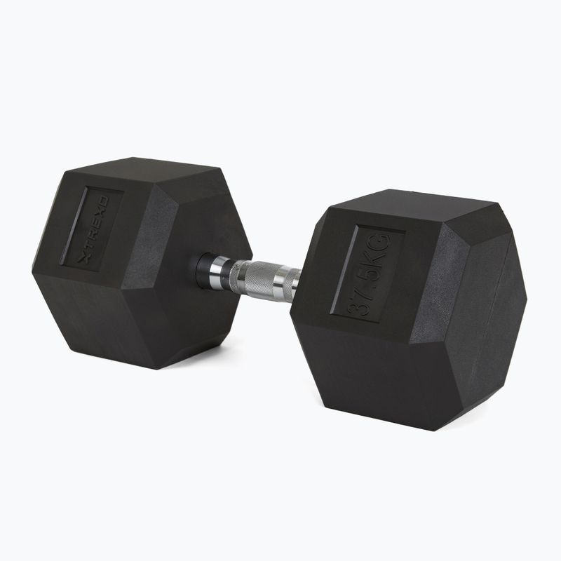 TREXO Hex 37,5 kg-os gumírozott súlyzók
