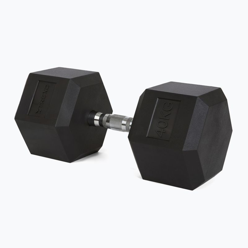 TREXO Hex 40 kg-os gumírozott súlyzók