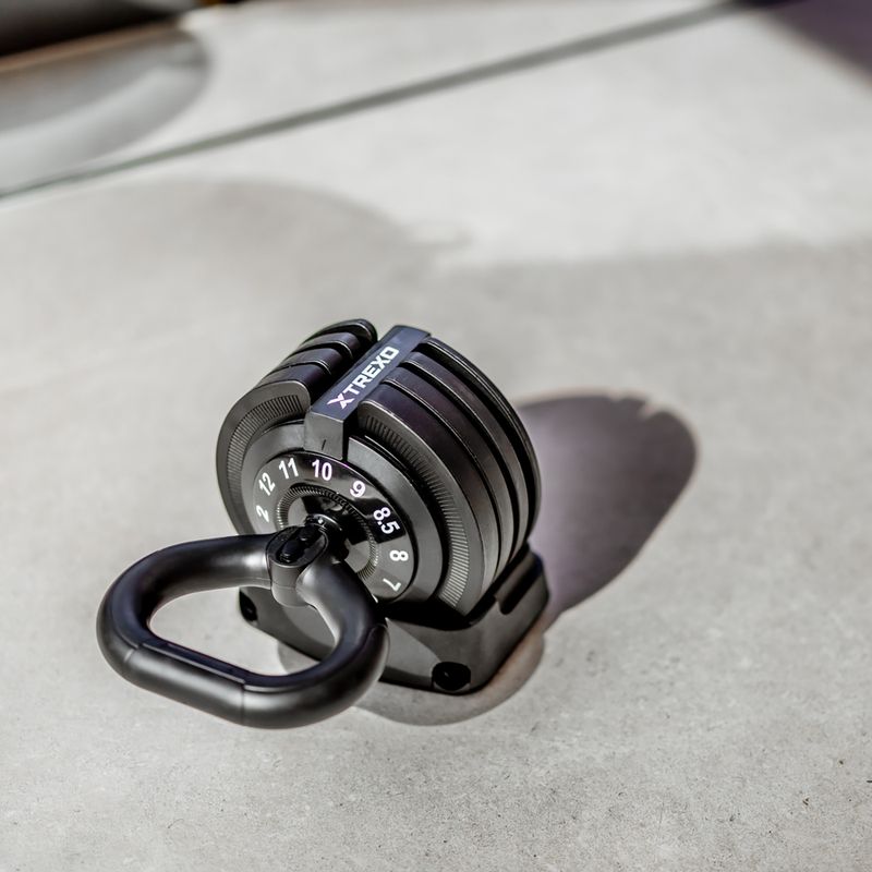 XTREXO TXO-B4W004 12kg-os állítható súlyzó fekete 9
