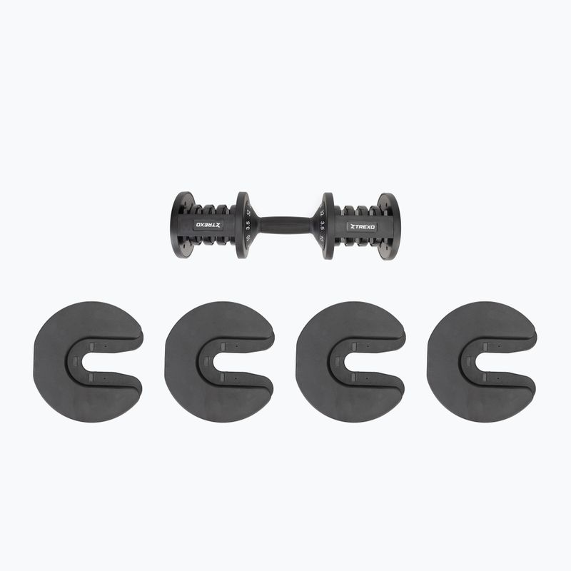 XTREXO állítható súlyzó TXO-B4W005 32 kg fekete 10