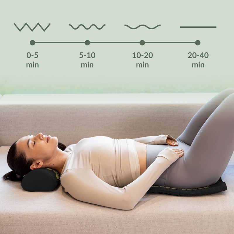 Akupresszúrás matrac XTREXO párnával TXO-B4Z004-BK fekete 12