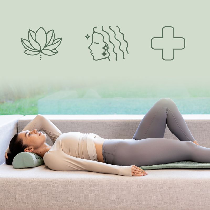 Akupresszúrás matrac XTREXO nagy, párnával TXO-B4Z005-GN zöld 8