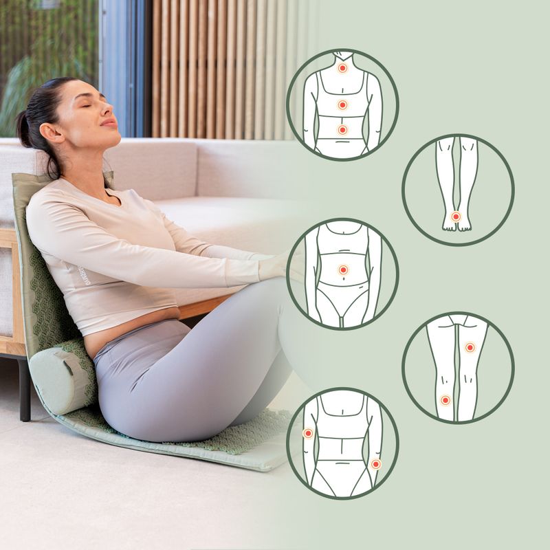 Akupresszúrás matrac XTREXO nagy, párnával TXO-B4Z005-GN zöld 10