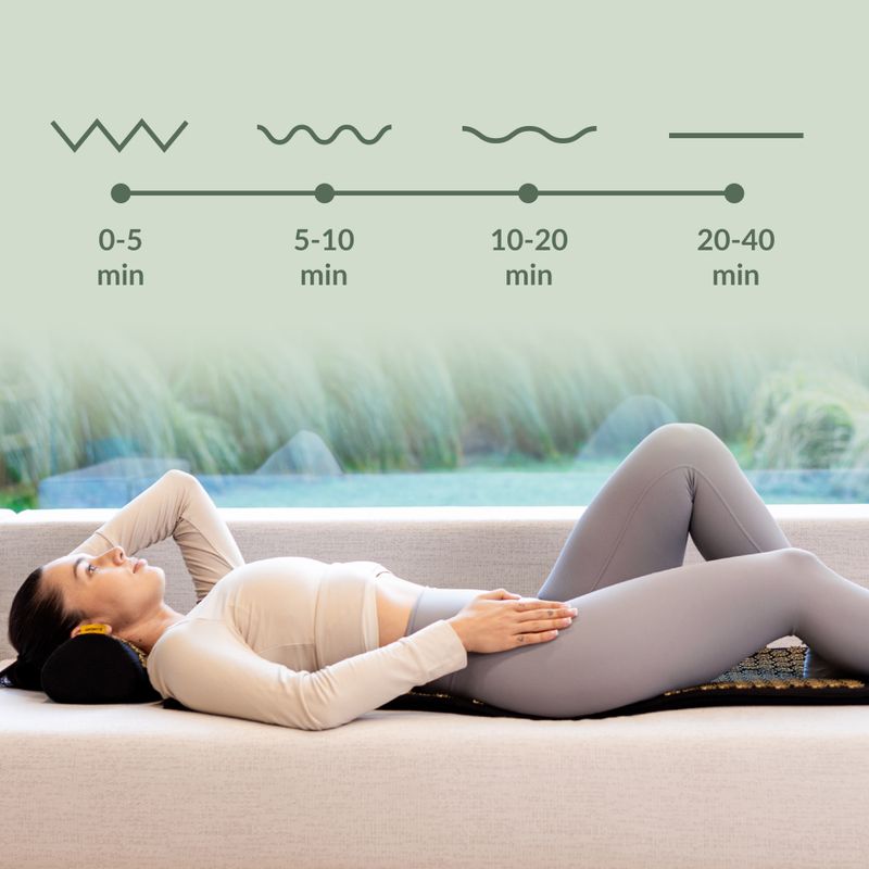 Akupresszúrás matrac XTREXO nagy, párnával TXO-B4Z005-BK fekete 11