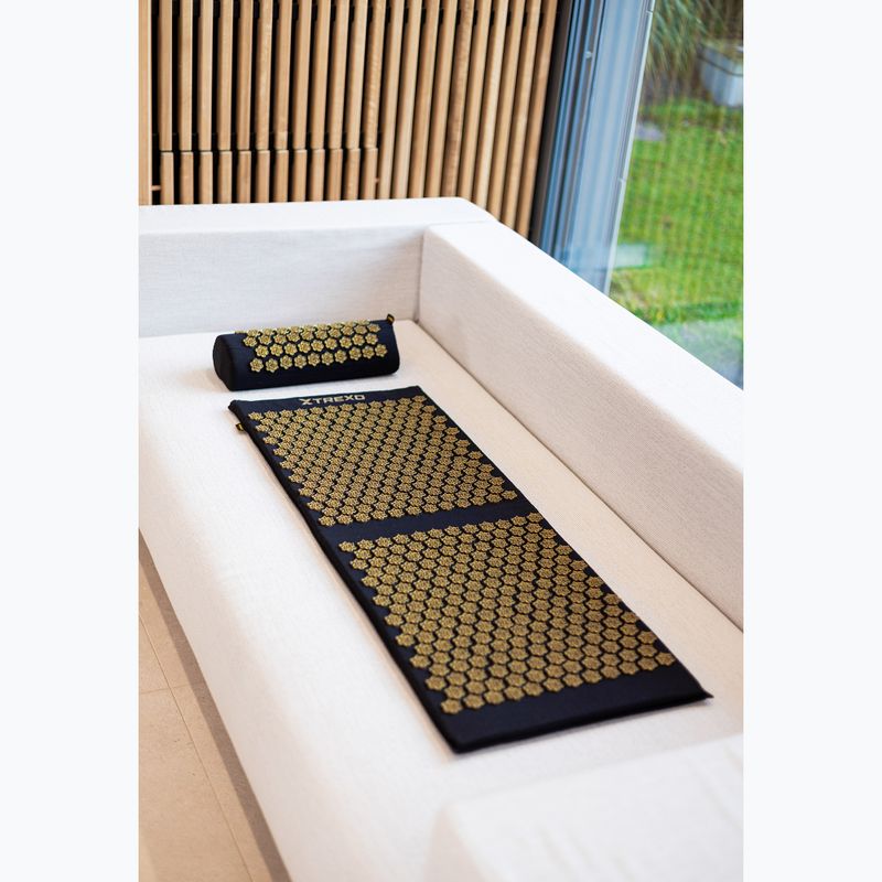 Akupresszúrás matrac XTREXO nagy, párnával TXO-B4Z005-BK fekete 14