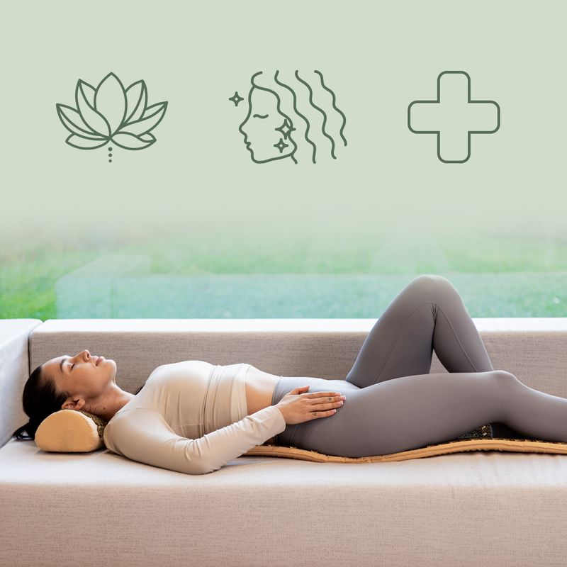 Akupresszúrás matrac XTREXO nagy, párnával TXO-B4Z005-BZ barna 8