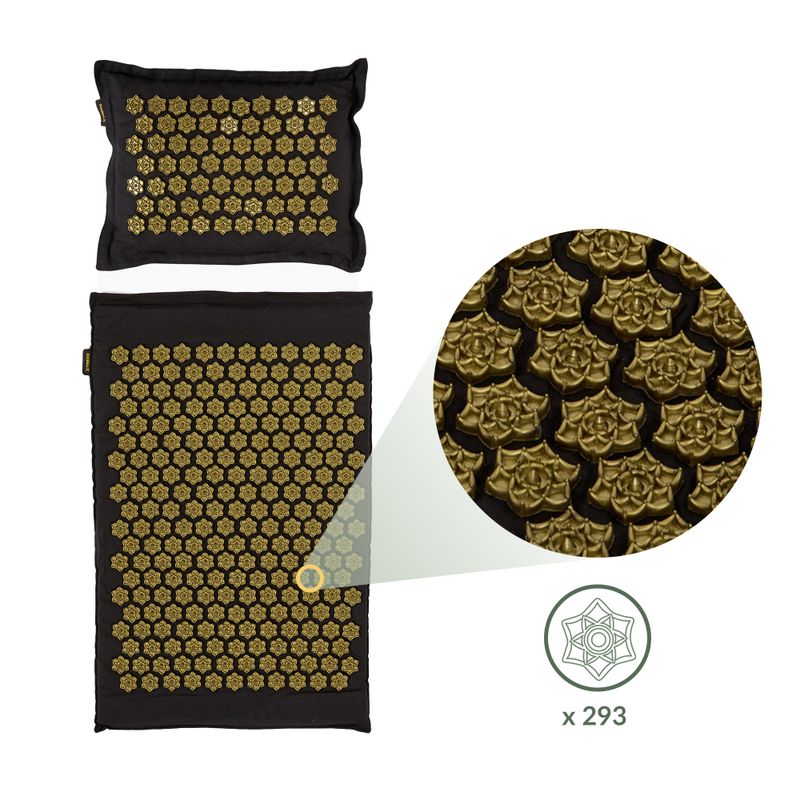 Akupresszúrás matrac XTREXO ECO párnával TXO-B4Z006-BK fekete 5