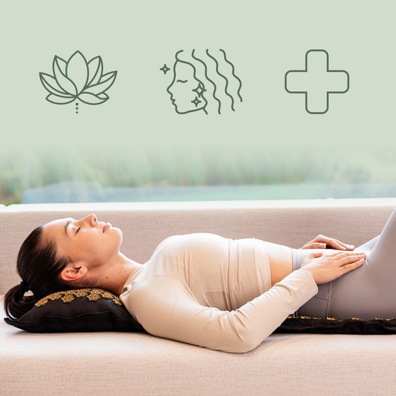 Akupresszúrás matrac XTREXO ECO párnával TXO-B4Z006-BK fekete 9