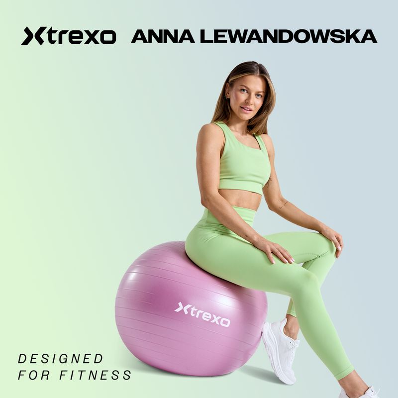 Masszírozó gimnasztikai labda XTREXO TXO-B4Z022-GY 75 cm szürke 2