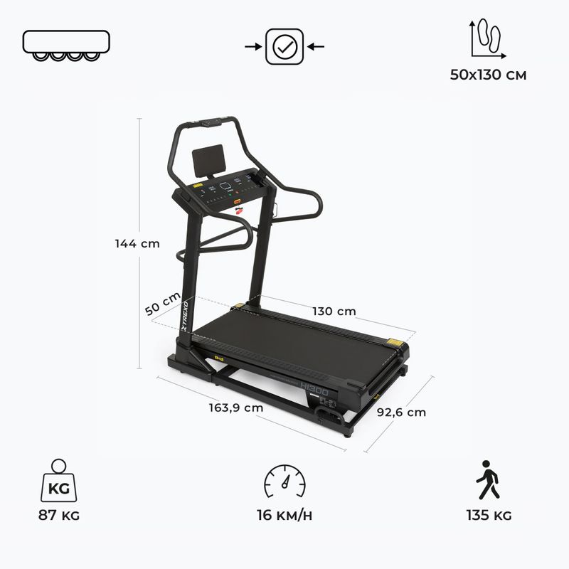 Elektromos futópad XTREXO HI300 black 5