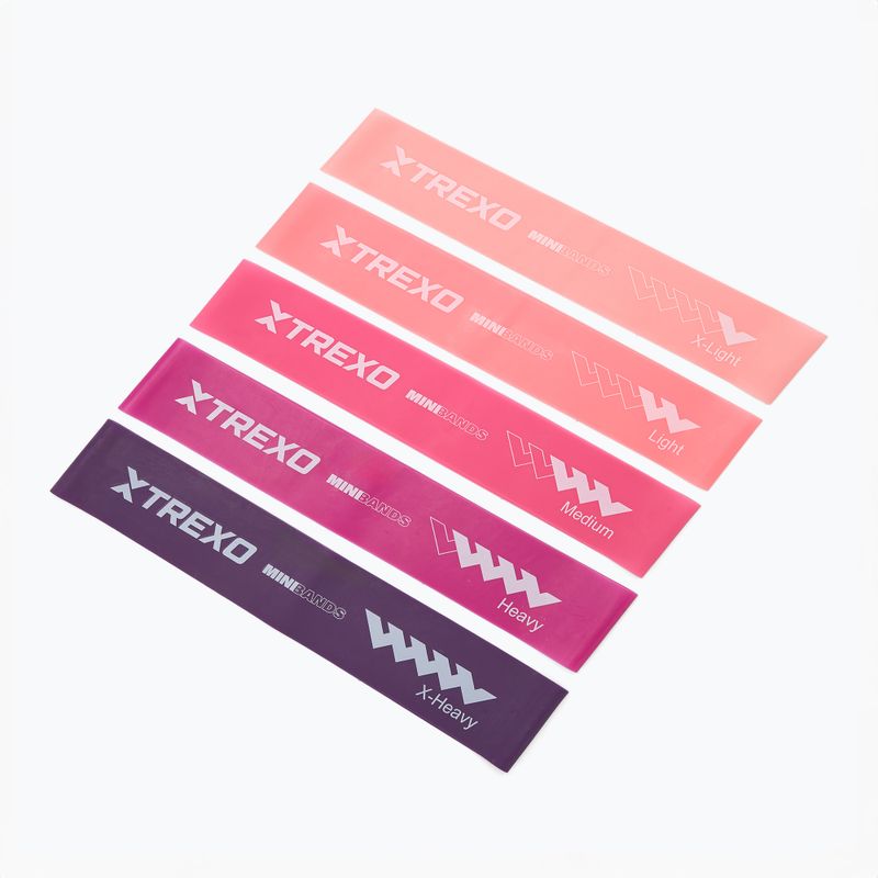 Gumiszalag készlet XTREXO Mini Power Band TXO-B4Z053-ALL 5 db színes