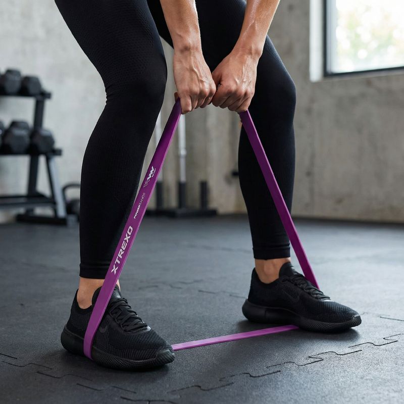 Rehabilitációs szalag XTREXO TXO-B4Z070-VT 5-9 kg lila 3