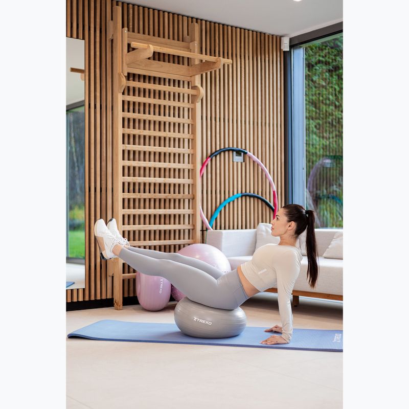 Gimnasztikai labda XTREXO Donut TXO-B4Z073-GY 50 cm szürke 3