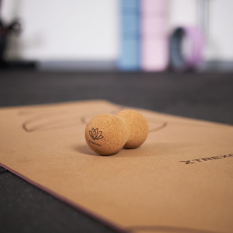 Dupla masszázslabda XTREXO parafa TXO-B4Z082-NC természetes 4