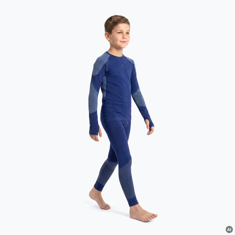 Gyermek termikus fehérnemű szett KADVA Frosty Jrb Set varrás nélküli sötétkék 4