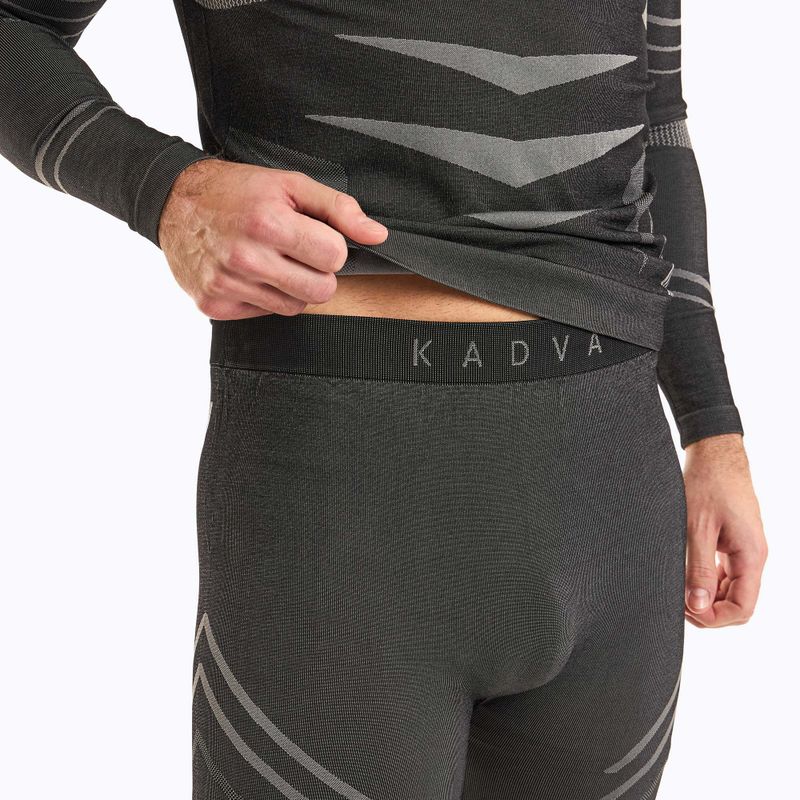Férfi KADVA Streif Set varrás nélküli fekete thermo fehérnemű szett 8