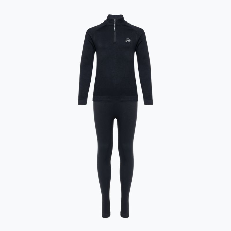 Gyermek termikus fehérnemű szett KADVA Tyros Set Jr varrás nélküli fekete 9