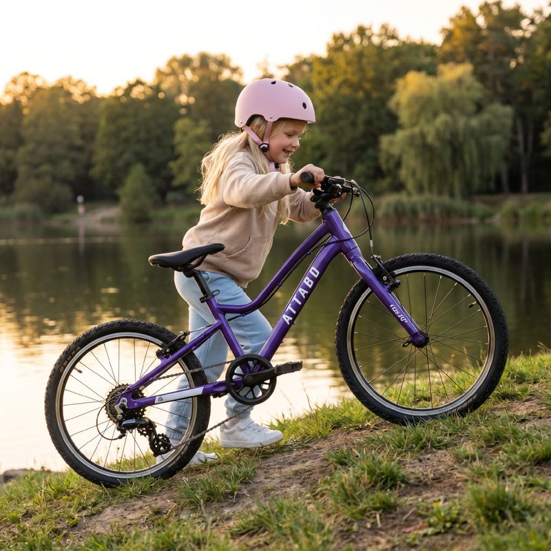 ATTABO EASE 20" gyermek kerékpár, lila 5