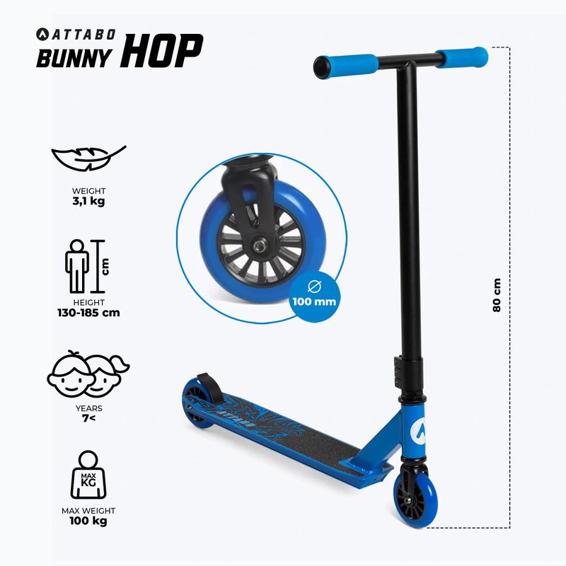 Gyermek freestyle roller ATTABO Bunny Hop kék 2