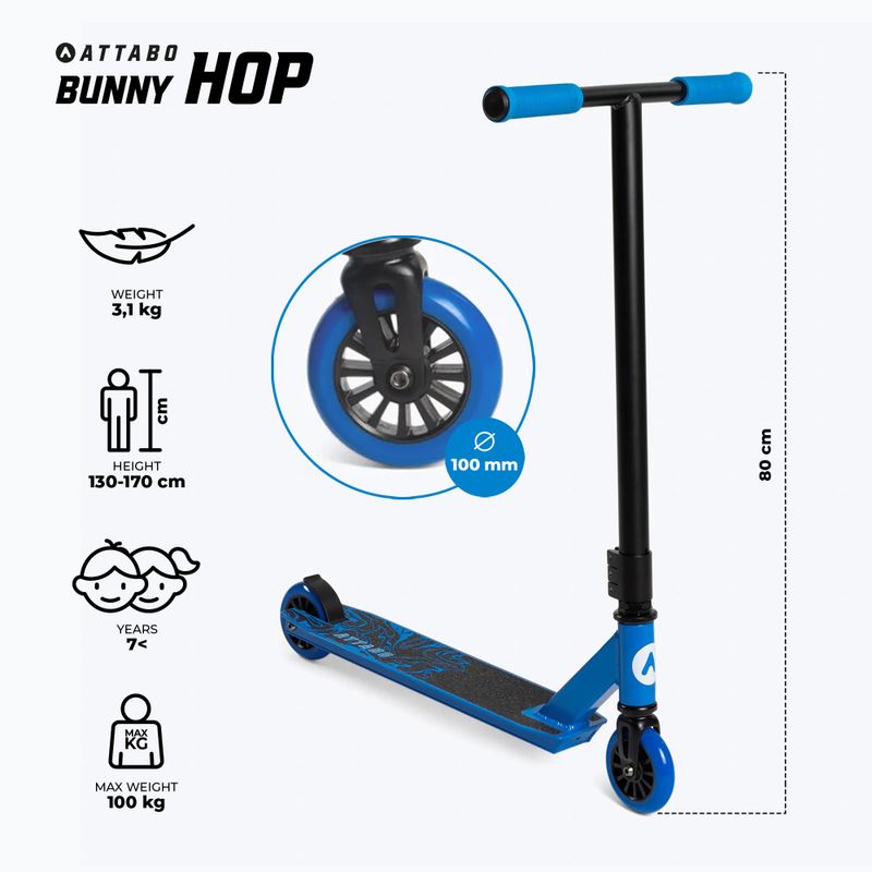 Gyermek freestyle roller ATTABO Bunny Hop kék 18