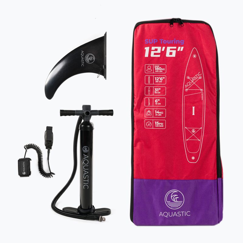 AQUASTIC Touring SUP deszka 12'6" piros AQS-SUP004 12