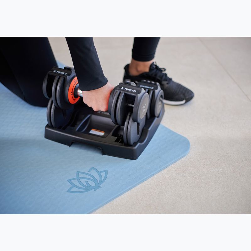 Állítható kézisúlyzó készlet XTREXO 2 x 5,75 kg fekete 9