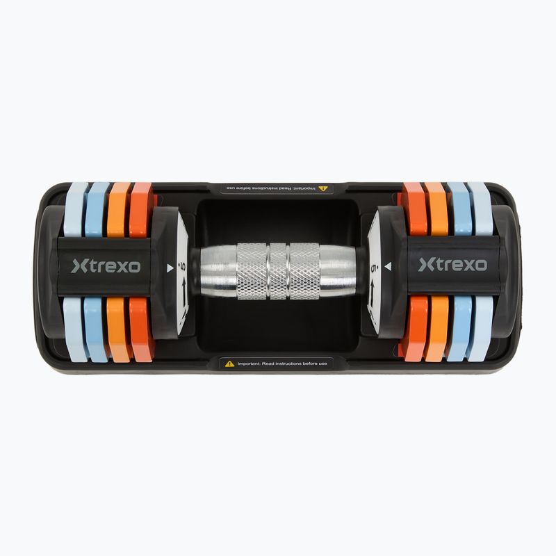 Állítható kézisúlyzó készlet XTREXO 2 x 5 kg multicolor 3