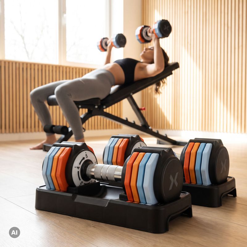 Állítható kézisúlyzó készlet XTREXO 2 x 5 kg multicolor 15