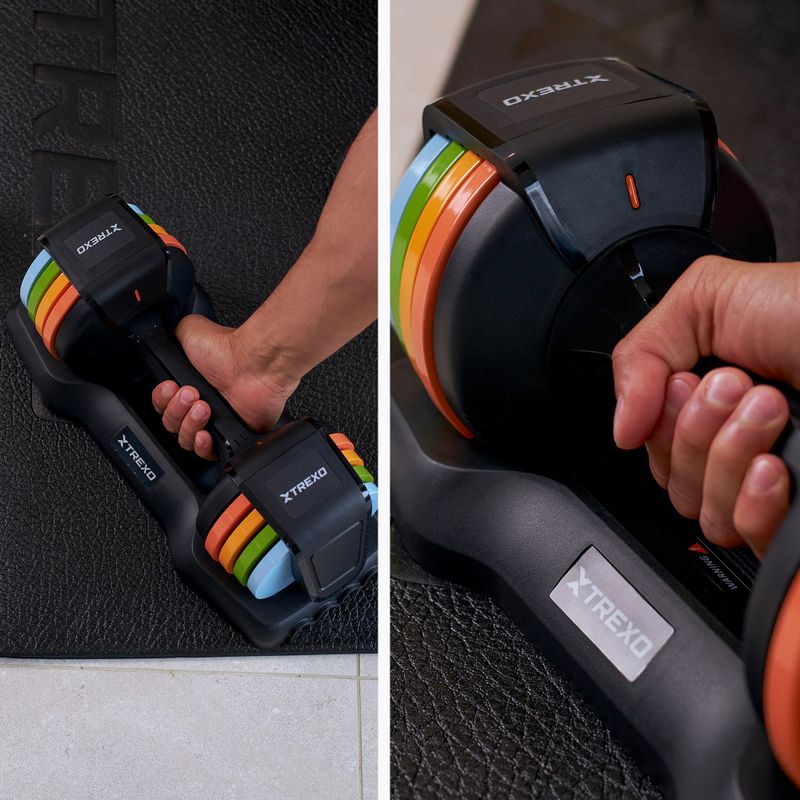 Állítható súlyzó XTREXO 11,5 kg multicolor 10