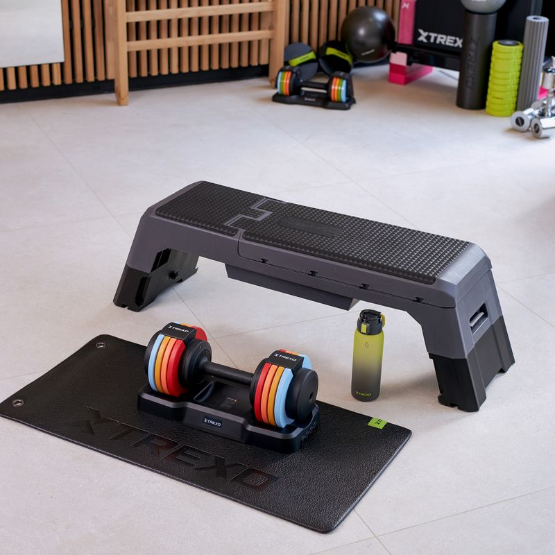 Állítható súlyzó TREXO 25 kg multicolor 10