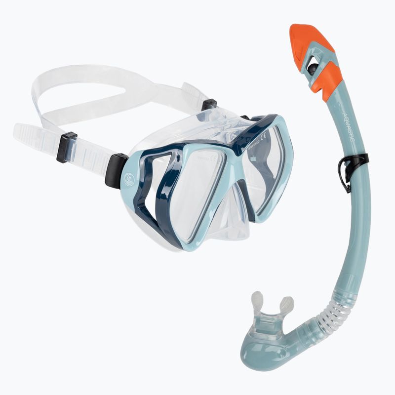 AQUASTIC Shoal snorkeling szett maszk + búvár kék