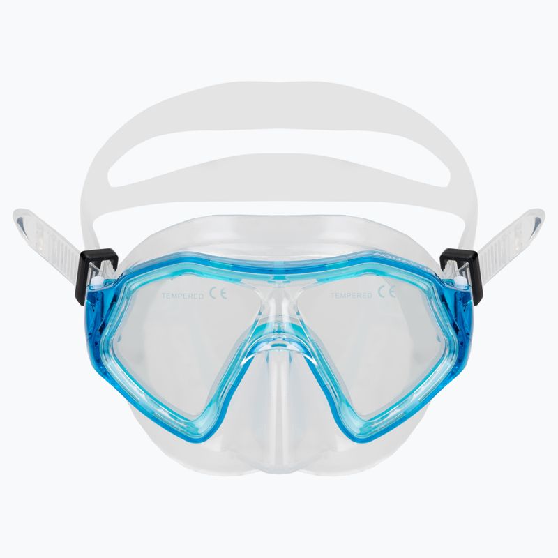 AQUASTIC Shelly gyermek snorkel készlet maszk + snorkel világoskék 3