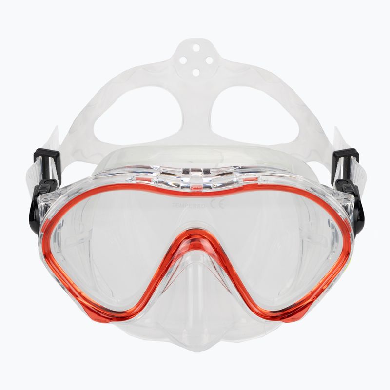 Gyermek snorkeling maszk AQUASTIC Minke piros 2