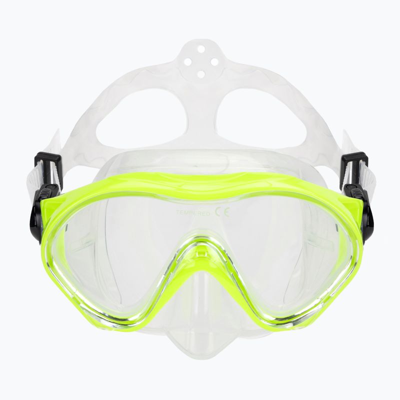 Gyermek snorkeling maszk AQUASTIC Minke zöld 2