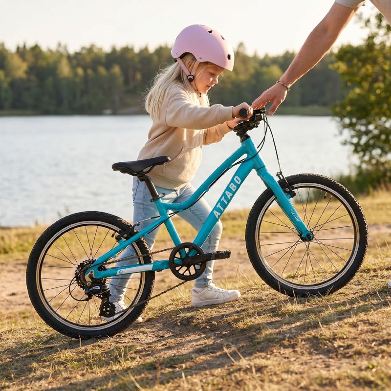 Gyermek kerékpár ATTABO EASE 20" 9.1 kg türkizkék 6