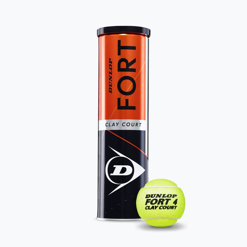 Dunlop Fort Clay Court teniszlabdák 4B 18 x 4 db sárga 601318 2