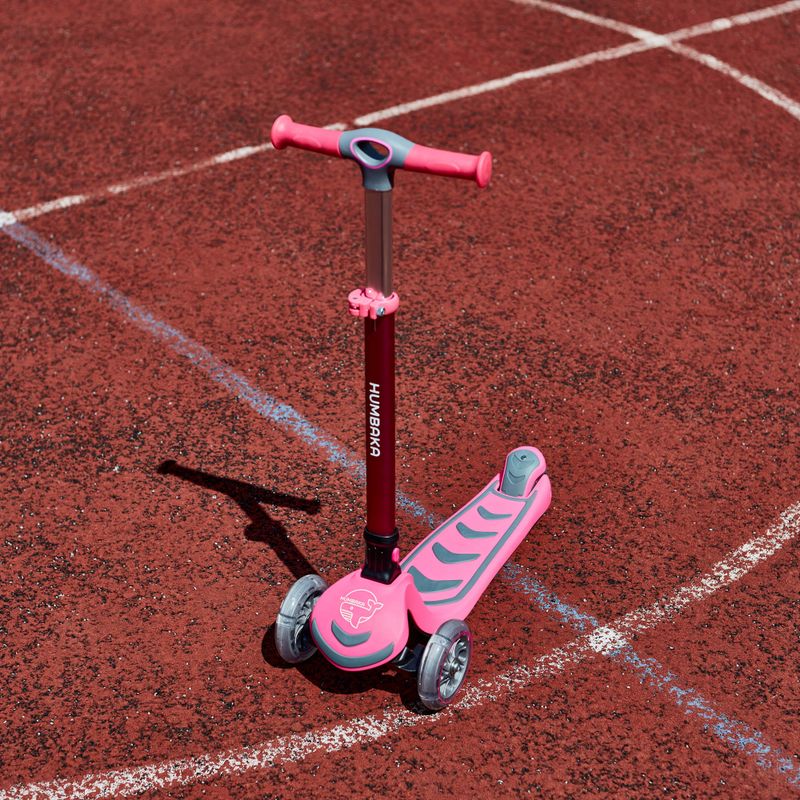 HUMBAKA Mini T háromkerekű gyermek robogó rózsaszín HBK-S6T 12