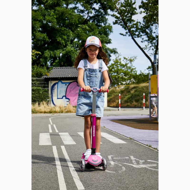 HUMBAKA Mini T háromkerekű gyermek robogó rózsaszín HBK-S6T 16