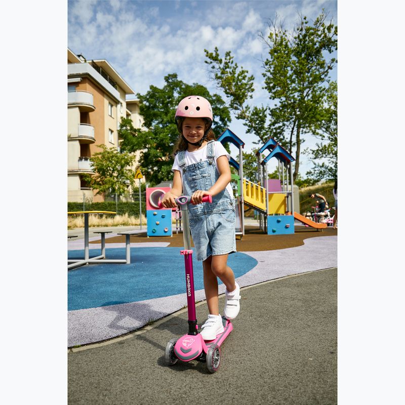 HUMBAKA Mini T háromkerekű gyermek robogó rózsaszín HBK-S6T 17