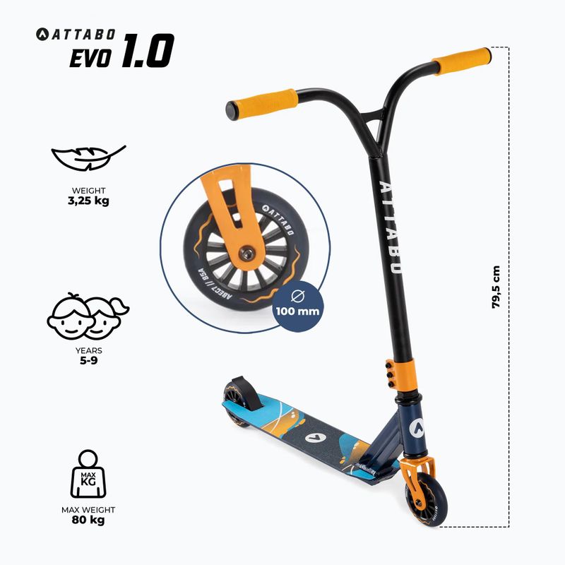 Gyermek freestyle roller ATTABO EVO 1.0 kék ATB-ST05 2