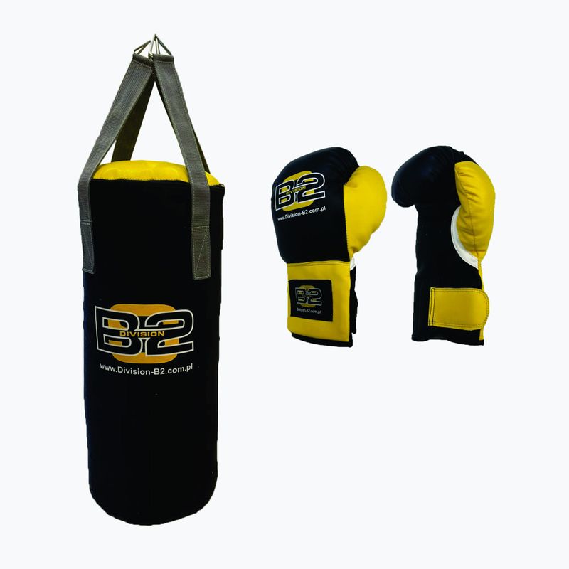 Division B-2 gyerek boxszett 7kg zsák + 6oz boxkesztyű fekete DIV-JBS0002 10