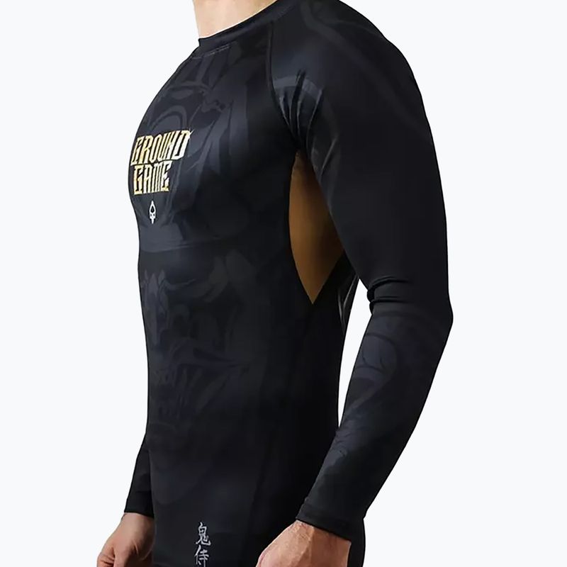 Ground Game Oni szamuráj rashguard fekete 22RASHLSSAM3 4